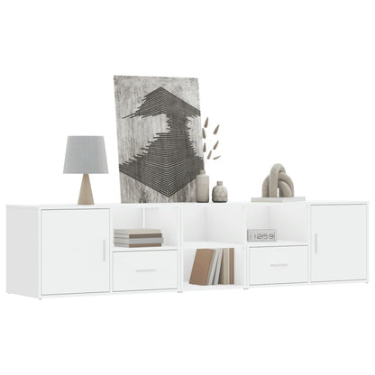 Mobile Angolare Bianco 200x40x45 cm in Truciolato