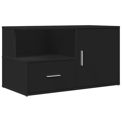 Mobile Angolare Nero 200x40x45 cm in Truciolato - homemem39