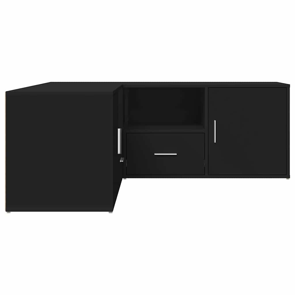 Mobile Angolare Nero 200x40x45 cm in Truciolato - homemem39