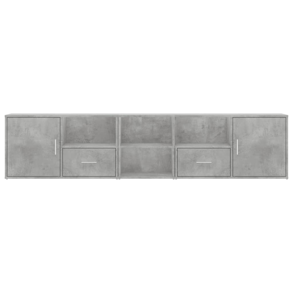 Mobile Angolare Grigio Cemento 200x40x45 cm in Truciolato