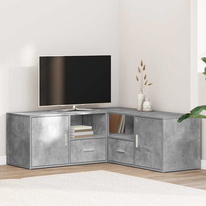 Mobile Angolare Grigio Cemento 200x40x45 cm in Truciolato - homemem39