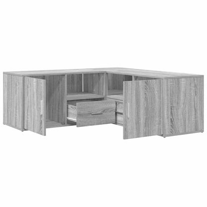 Mobile Angolare Grigio Sonoma 200x40x45cm in Truciolato - homemem39