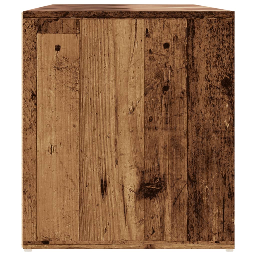 Mobile Angolare Legno Antico 200x40x45 cm in Truciolato