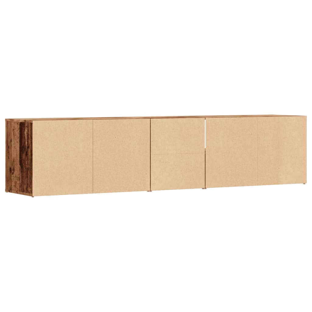 Mobile Angolare Legno Antico 200x40x45 cm in Truciolato