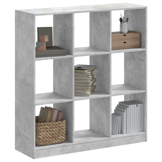 Libreria Grigio Cemento 102x32x108 cm in Legno Multistrato | homemem39