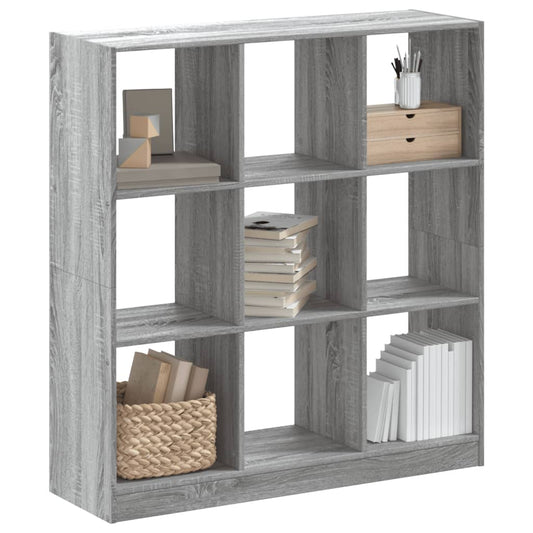 Libreria Grigio Sonoma 102x32x108 cm in Legno Multistrato | homemem39