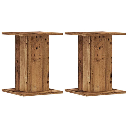 Supporti per Piante 2 pz Legno Vecchio 30x30x40 cm Truciolato - homemem39