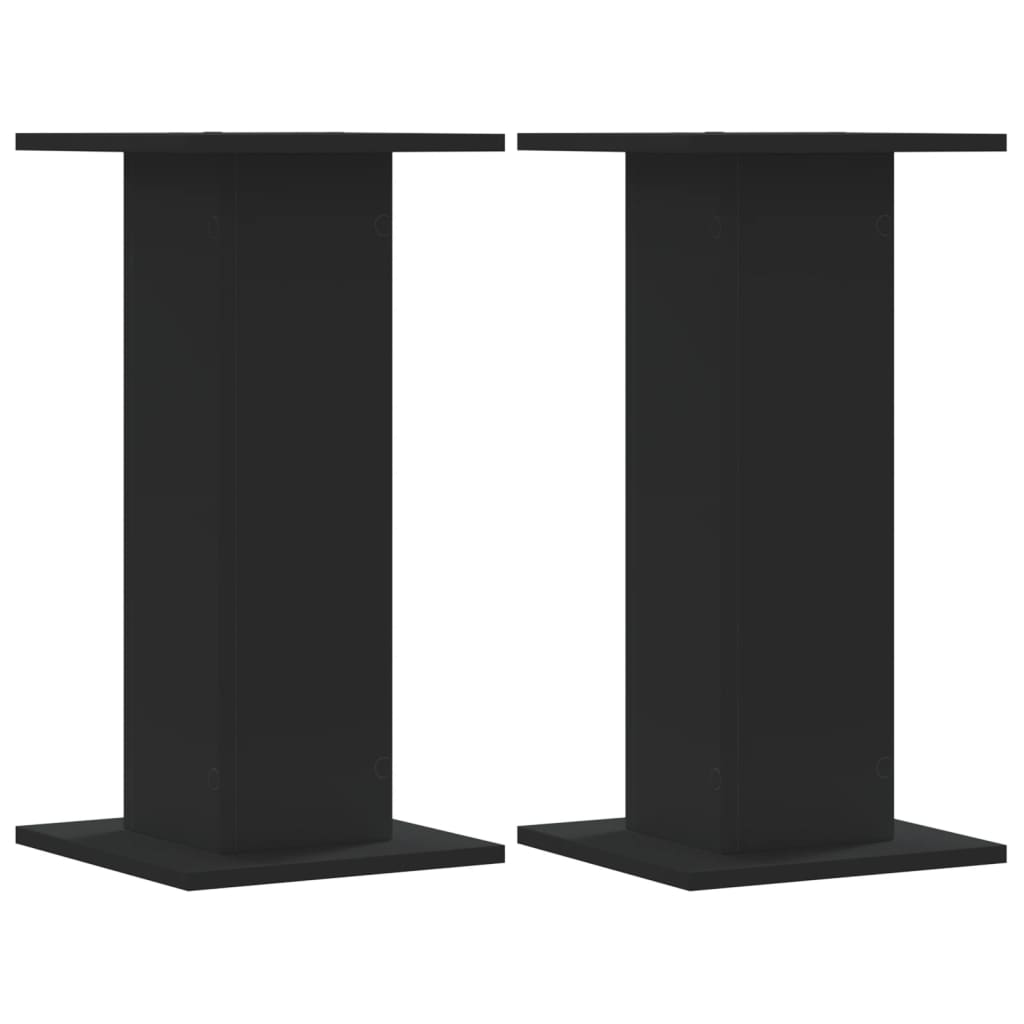 Supporti per Piante 2 pz Neri 30x30x60 cm Legno Multistrato - homemem39