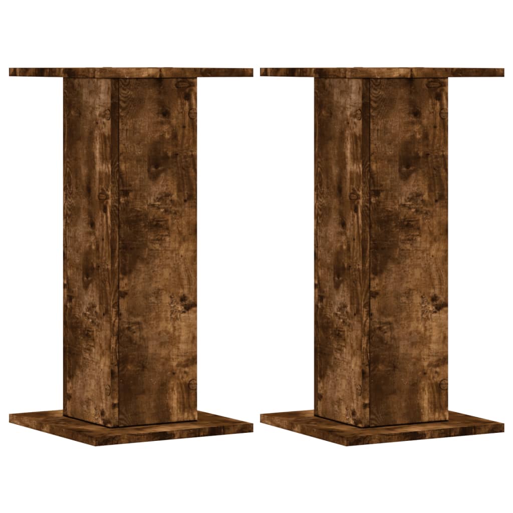 Supporti per Piante 2 pz Rovere Fumo 30x30x60 cm in Truciolato - homemem39
