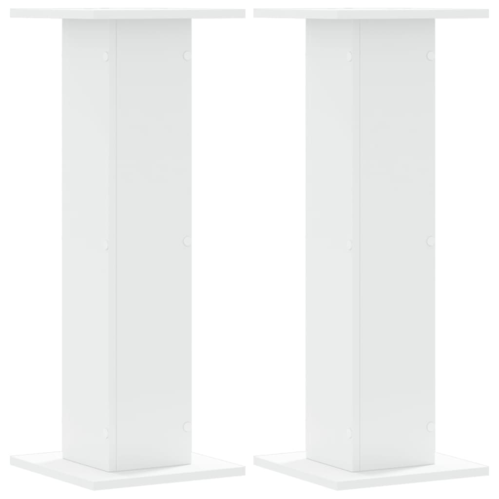 Supporti per Piante 2 pz Bianchi 30x30x80 cm Legno Multistrato - homemem39