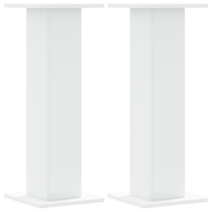 Supporti per Piante 2 pz Bianchi 30x30x80 cm Legno Multistrato - homemem39