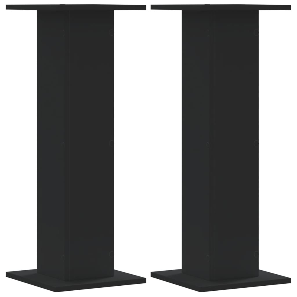 Supporti per Piante 2 pz Neri 30x30x80 cm Legno Multistrato - homemem39