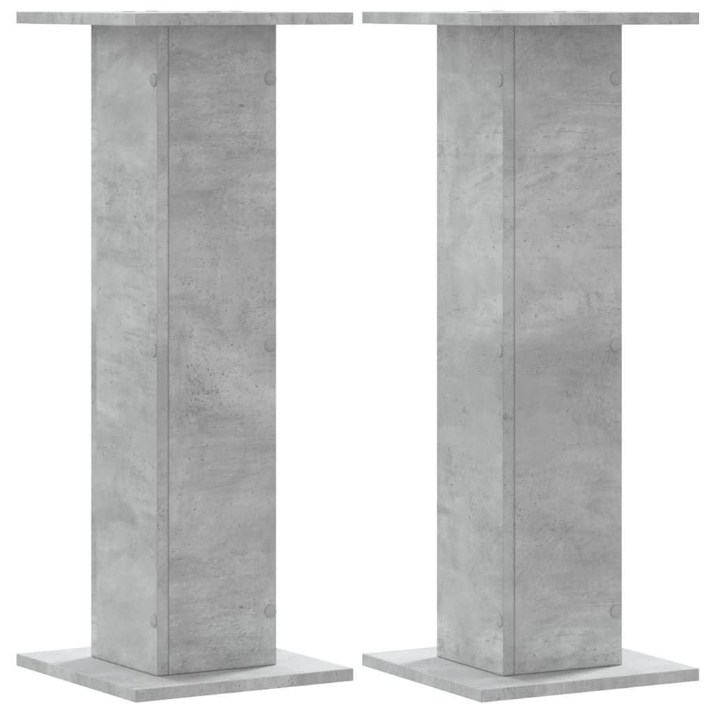 Supporti per Piante 2 pz Grigio Cemento 30x30x80 cm Truciolato