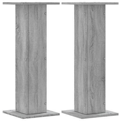 Supporti per Piante 2 pz Grigio Sonoma 30x30x80cm in Truciolato - homemem39