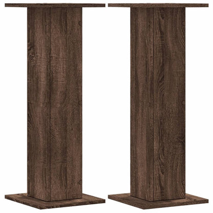 Supporti per Piante 2 pz Rovere Marrone 30x30x80 cm Truciolato - homemem39
