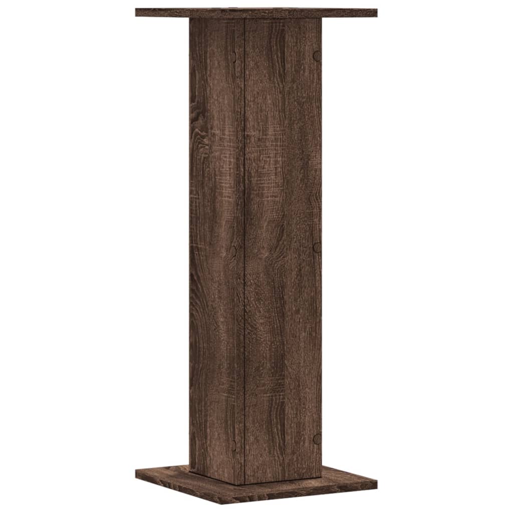 Supporti per Piante 2 pz Rovere Marrone 30x30x80 cm Truciolato - homemem39
