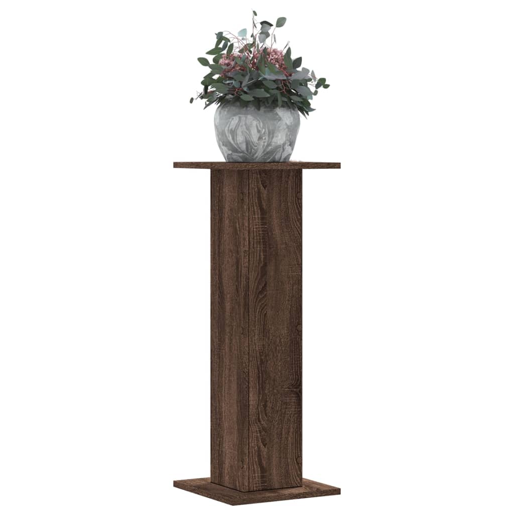 Supporti per Piante 2 pz Rovere Marrone 30x30x80 cm Truciolato - homemem39