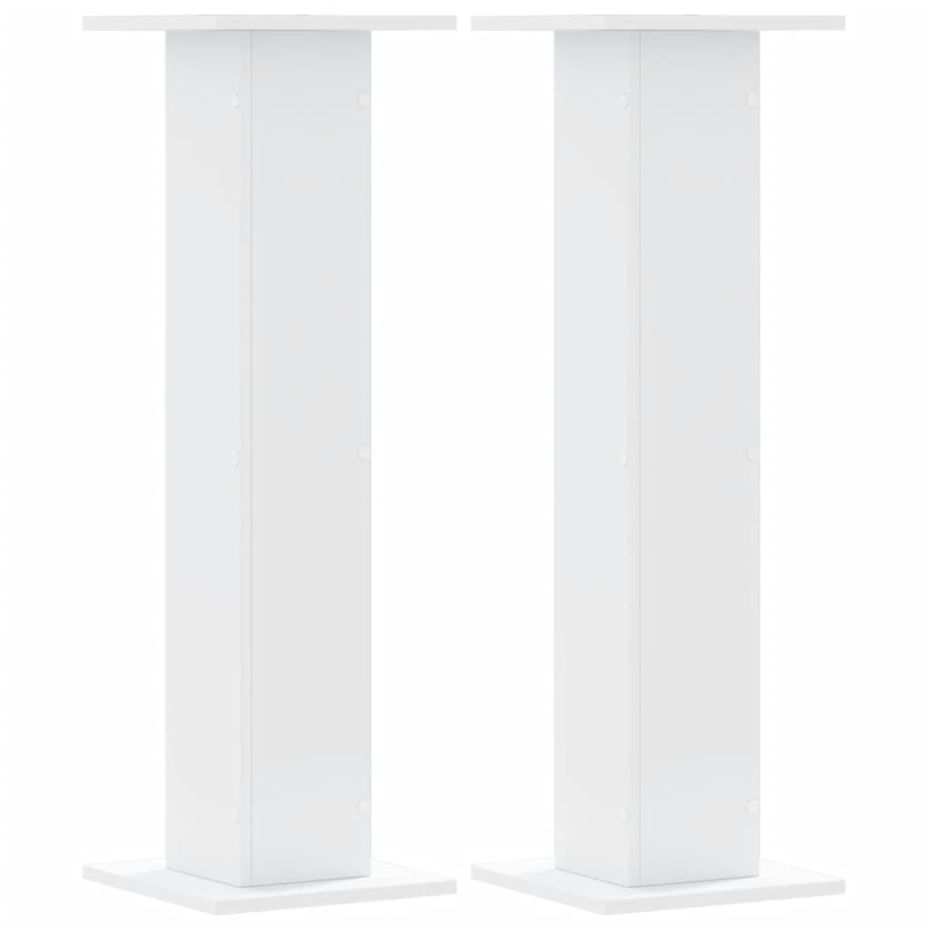 Supporti per Piante 2 pz Bianchi 30x30x95 cm Legno Multistrato - homemem39
