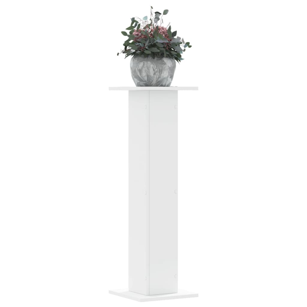 Supporti per Piante 2 pz Bianchi 30x30x95 cm Legno Multistrato - homemem39