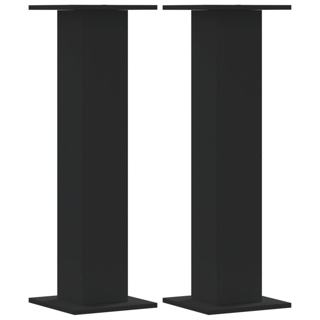 Supporti per Piante 2 pz Neri 30x30x95 cm Legno Multistrato - homemem39