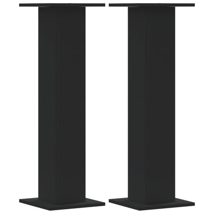Supporti per Piante 2 pz Neri 30x30x95 cm Legno Multistrato - homemem39