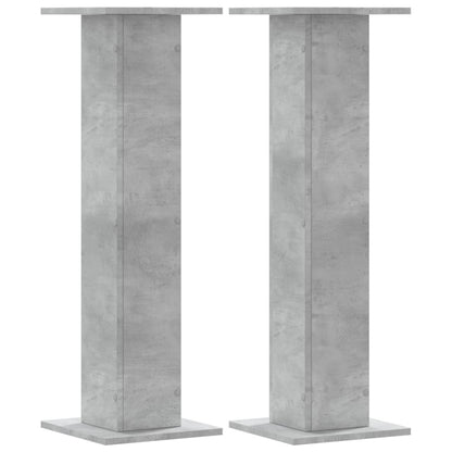 Supporti per Piante 2 pz Grigio Cemento 30x30x95 cm Truciolato