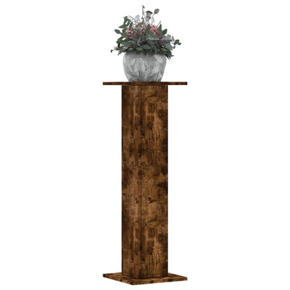 Supporti per Piante 2 pz Rovere Fumo 30x30x95 cm in Truciolato - homemem39