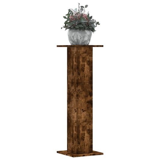 Supporti per Piante 2 pz Rovere Fumo 30x30x95 cm in Truciolato - homemem39