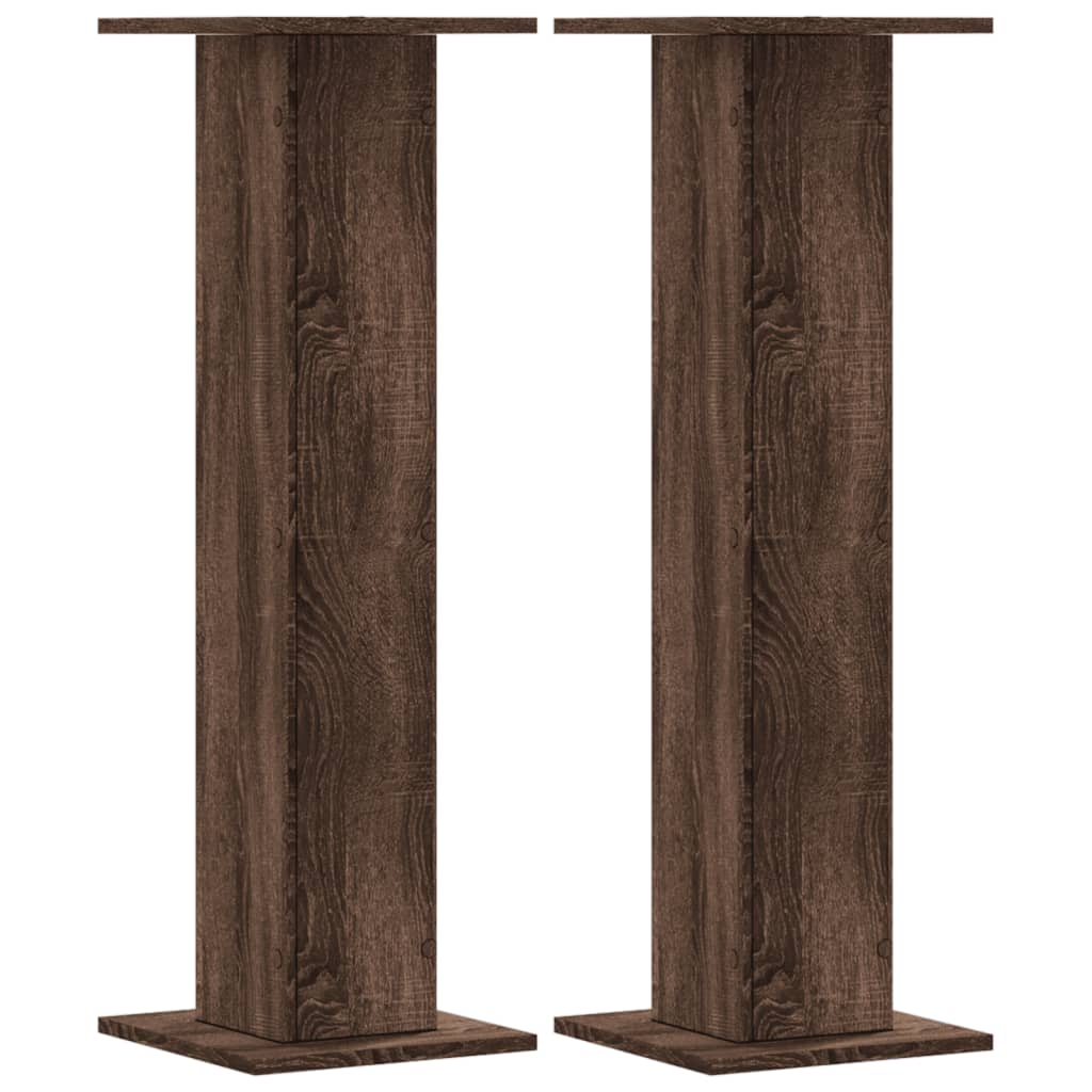 Supporti per Piante 2 pz Rovere Marrone 30x30x95 cm Truciolato - homemem39