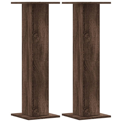 Supporti per Piante 2 pz Rovere Marrone 30x30x95 cm Truciolato - homemem39