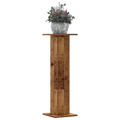 Supporti per Piante 2 pz Legno Vecchio 30x30x95 cm Truciolato - homemem39