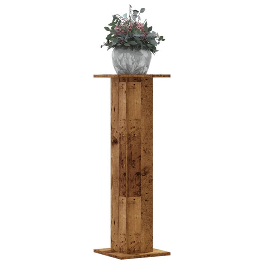 Supporti per Piante 2 pz Legno Vecchio 30x30x95 cm Truciolato - homemem39