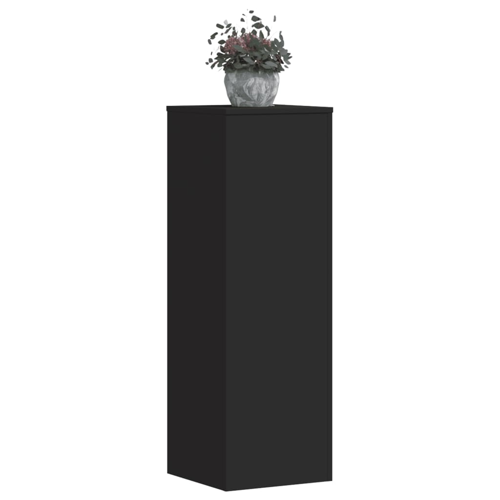 Supporti per Piante 2 pz Neri 33x33x100 cm Legno Multistrato - homemem39