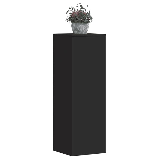 Supporti per Piante 2 pz Neri 33x33x100 cm Legno Multistrato - homemem39