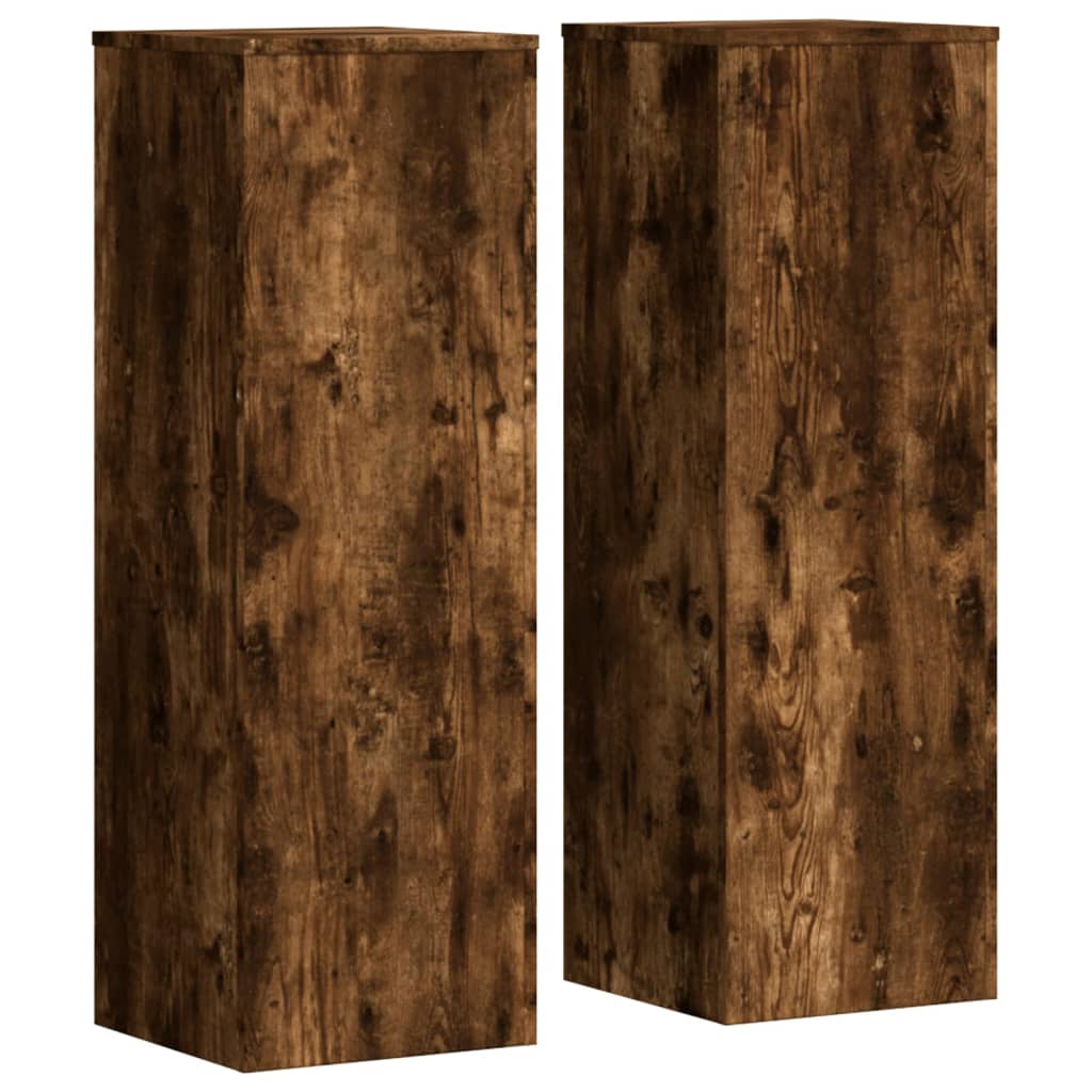 Supporti per Piante 2 pz Rovere 33x33x100 cm Legno Multistrato | homemem39