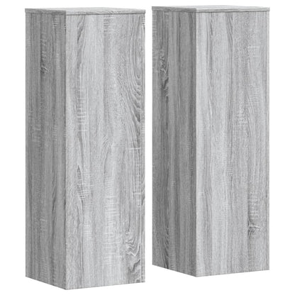 Supporti per Piante 2 pz Grigio Sonoma 33x33x100 cm Multistrato | homemem39