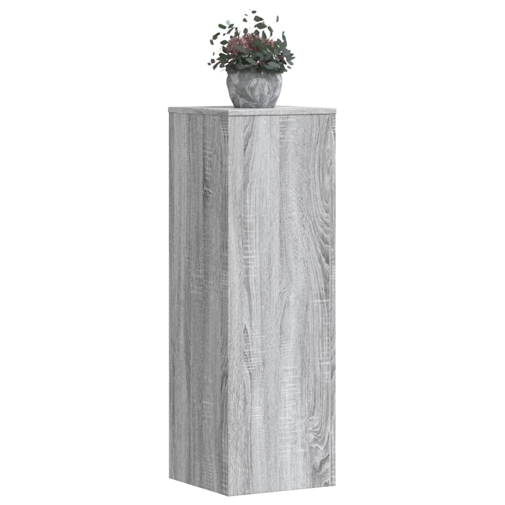 Supporti per Piante 2 pz Grigio Sonoma 33x33x100 cm Multistrato | homemem39