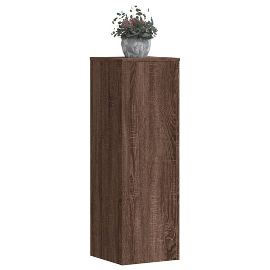 Supporti per Piante 2 pz Rovere Marrone 33x33x100cm Multistrato - homemem39