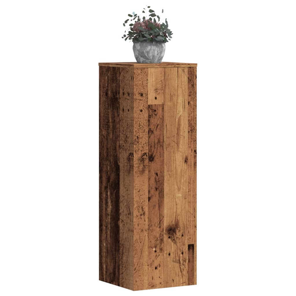Supporti per Piante 2 pz Legno Vecchio 33x33x100 cm Multistrato | homemem39