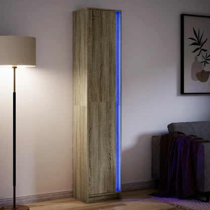 Credenza con LED Rovere Sonoma 41,5x32,5x200 cm in Truciolato - homemem39