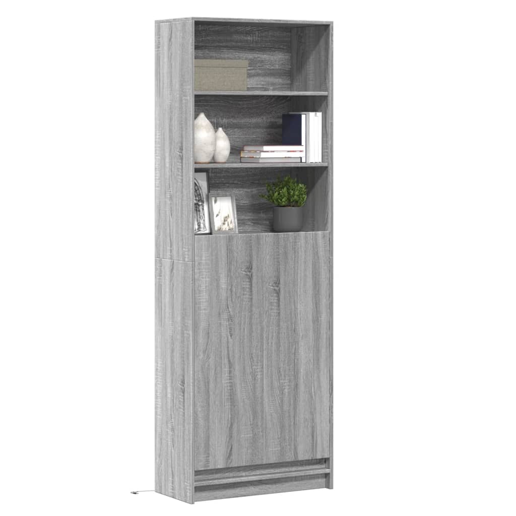 Credenza con LED Grigio Sonoma 69x32,5x200 cm in Truciolato - homemem39