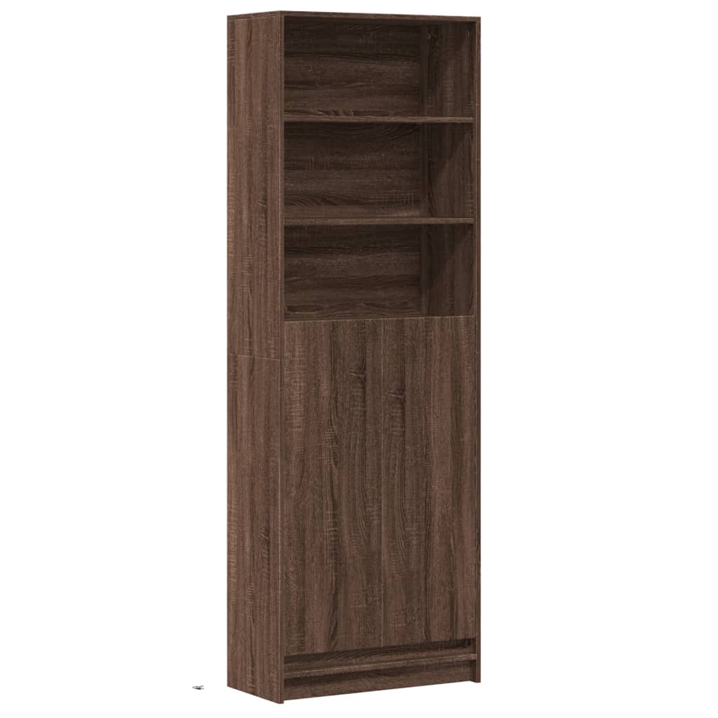 Credenza con LED Rovere Marrone 69x32,5x200 cm in Truciolato - homemem39