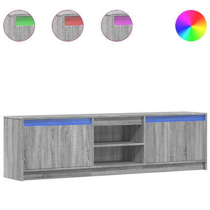 Mobile Porta TV con LED Grigio Sonoma 180x34x50cm in Truciolato - homemem39