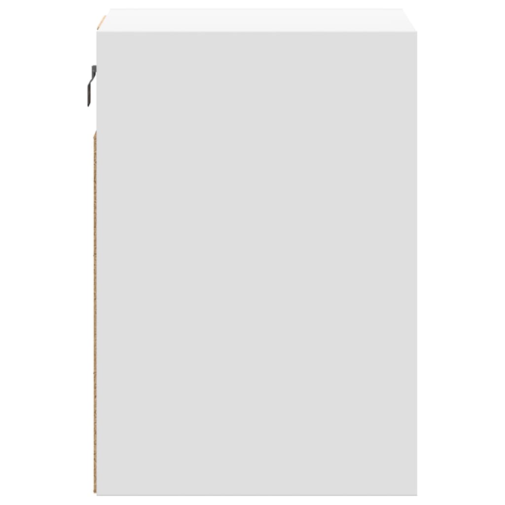 Comodini a Parete con Luci LED 2 pz Bianchi - homemem39