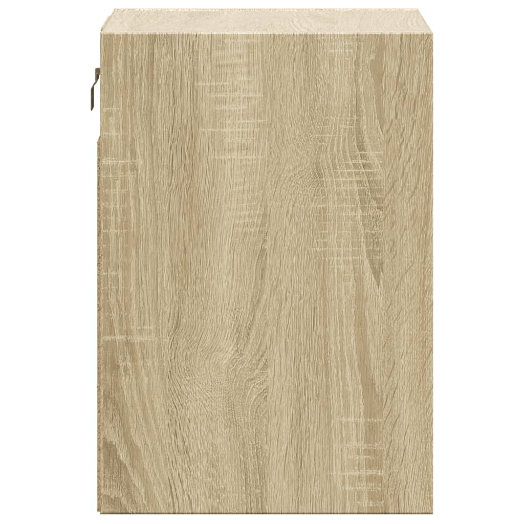 Comodini a Parete con luci LED 2 pz Rovere Sonoma | homemem39