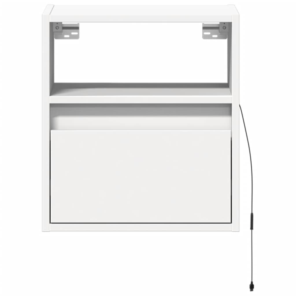 Comodino a Parete con Luci LED Bianco | homemem39