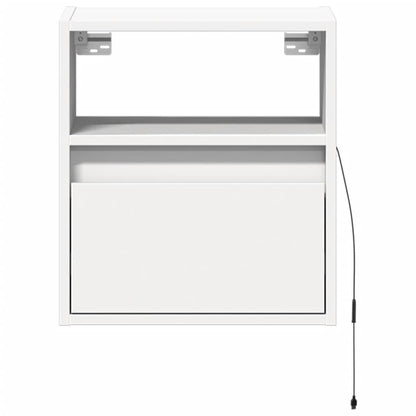 Comodino a Parete con Luci LED Bianco | homemem39