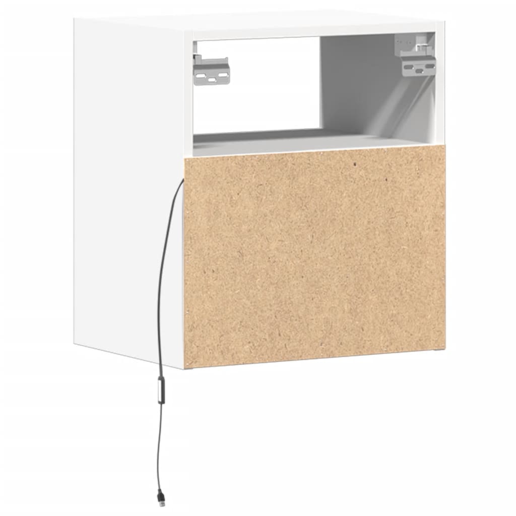 Comodino a Parete con Luci LED Bianco | homemem39
