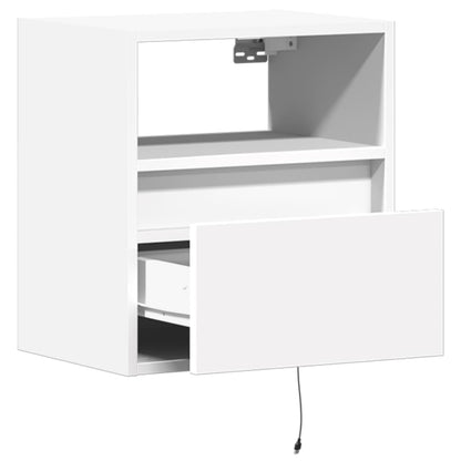 Comodino a Parete con Luci LED Bianco | homemem39