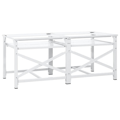 | Pedestallo per Lavatrice | Bianco Acciaio | homemem39